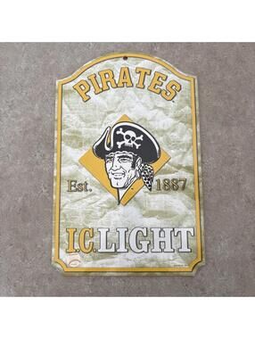 Pittsburgh Pirates I.C. Light EST. 1887 Wood Sign 11"x17" From 2015 New WINCRAFT